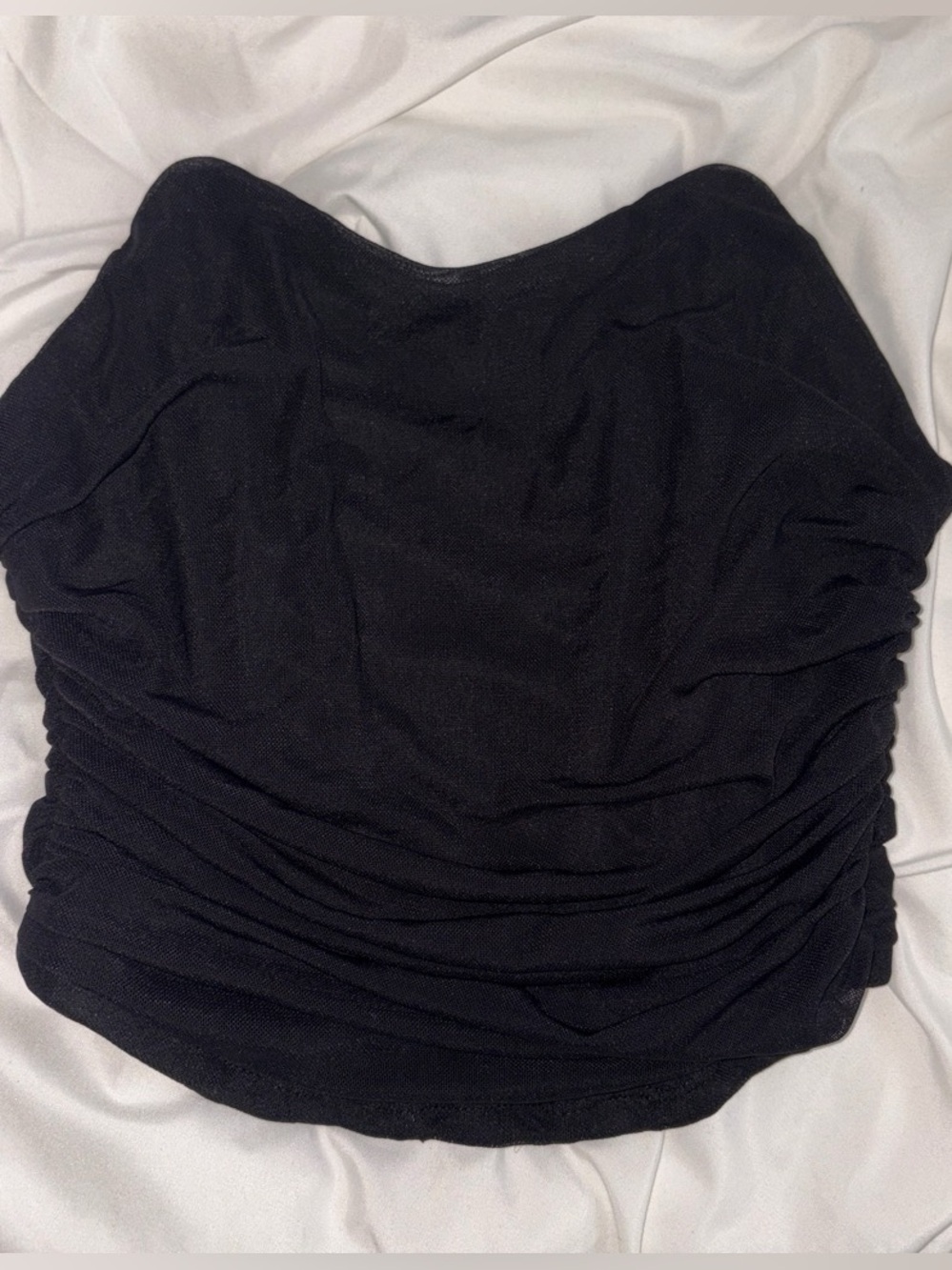 Women’s Black Ruched Tank Top